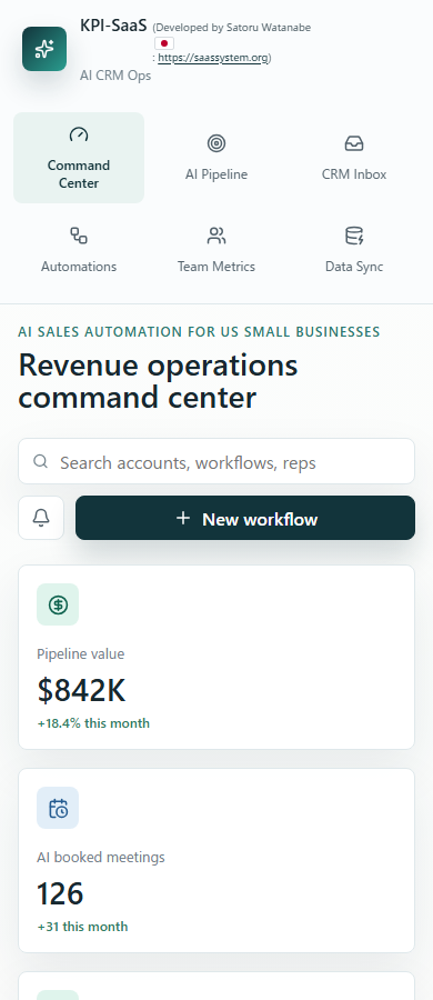 KPI SaaS mobile screenshot